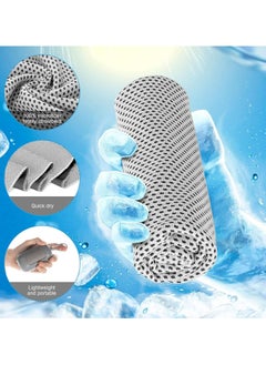 CMGTYYD CMGTYYD Cooling Gym Towel,Ice Towel for Neck and Face,Chilly Towel with Silicone Portable Storage Box,Breathable Sweat Towel for Yoga,Running,Gym,Outdoor Sports,90cm x 30cm(gray)  - Image 3