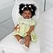 Wamdoll 24Inches Sweet Smiling Rooted Curly Hair Lifelike Reborn Baby Girl Dolls that Look Real and Feel Real Realistic Newborn Toddler Collectible Art Doll in Dark Brown Skin - Image 3
