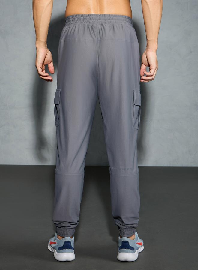 Technosport Solid Regular Fit Cargo Joggers with Drawstring - Image 4