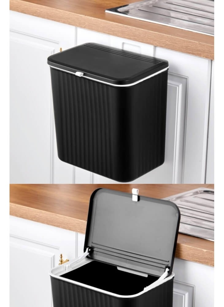 Piev Kitchen Countertop Cupboard Hanging Lid 15 Lt Trash Can  - Image 3
