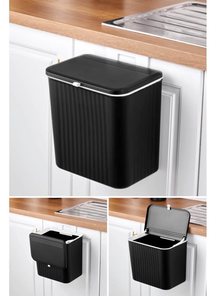 Piev Kitchen Countertop Cupboard Hanging Lid 15 Lt Trash Can  - Image 1