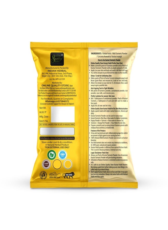 Online Quality Store Kasturi Haldi Powder Combo for Hair and Face_100 (100 g) - Image 2
