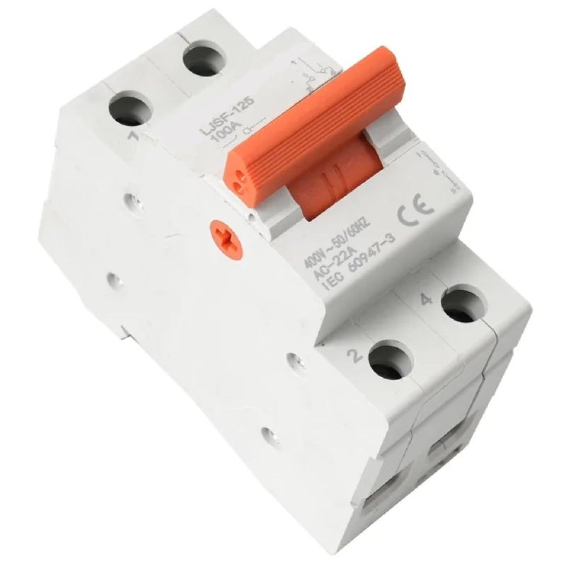 125A Manual Transfer Switch 3 Position Circuit Breaker 100A 400V AC Solar Power Isolator - Image 3