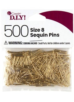 Cousin Diy Gold Size 8 500 Pieces Sequins Pins  - Image 1
