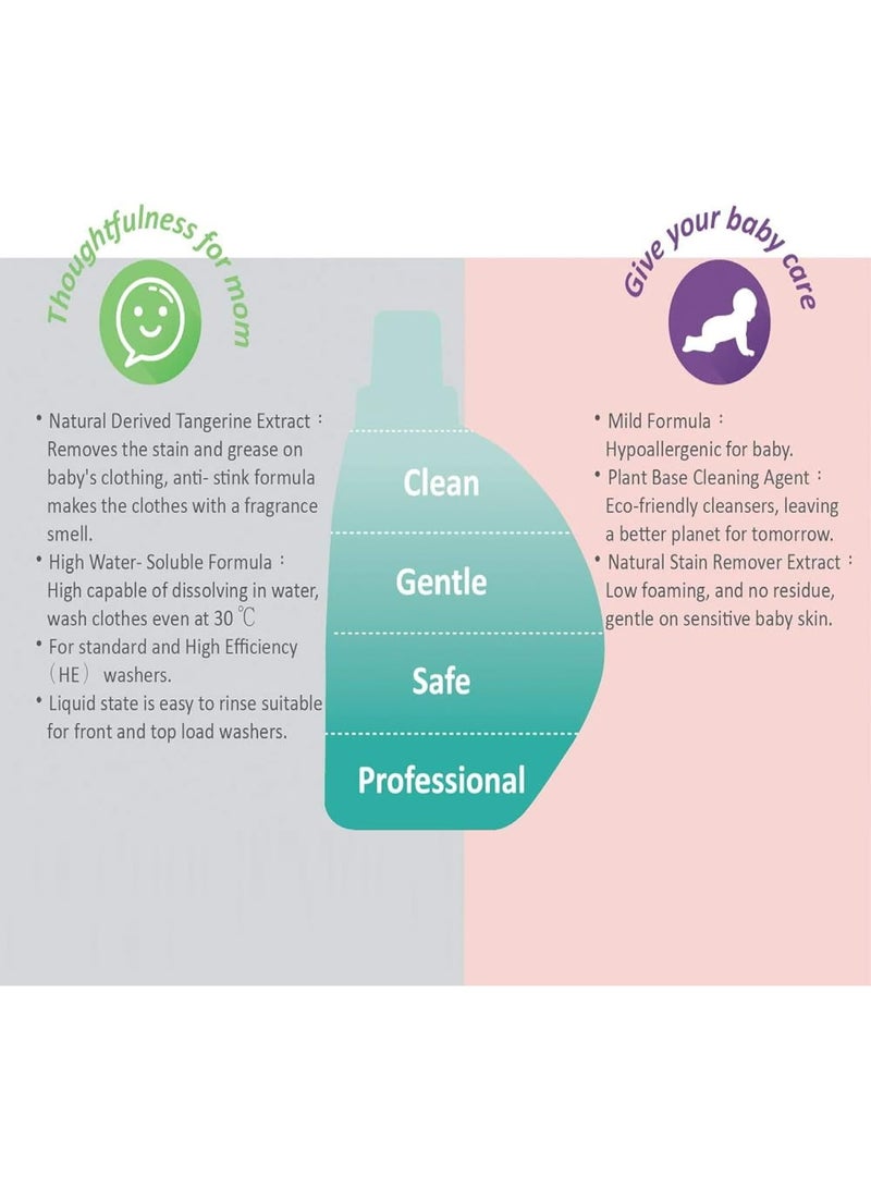 فارلين كلين ٢.٠ لغسيل ملابس الأطفال ١٠٠٠ مل - منظف لطيف طبيعي نباتي لبشرة الطفل الحساسة - Image 4