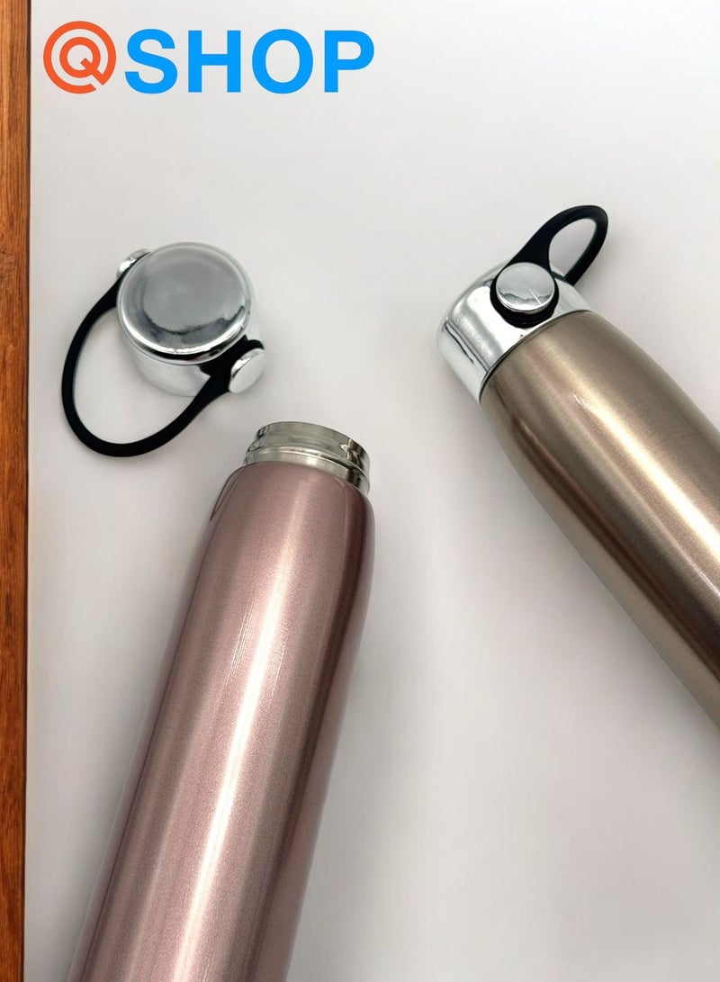 كيوشوب ترمس 350 مل مع مقبض متين – مثالي للاستخدام اليومي والتخزين الطويل للمشروبات الساخنة والباردة - Image 2