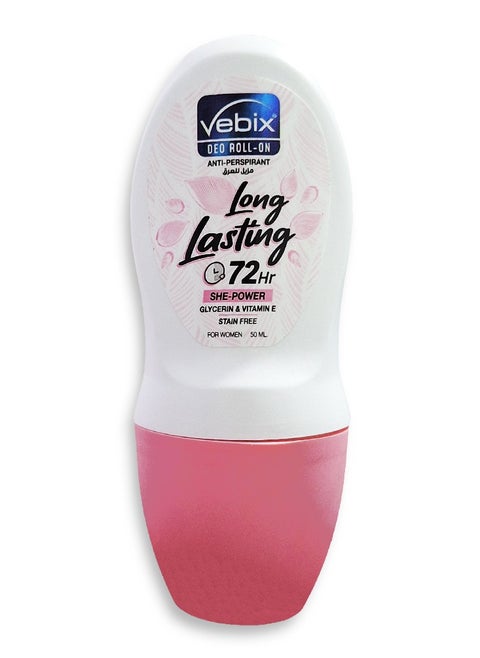Deodorant 50 ml with glycerin and vitamin E for women keeps the skin moist and soft for up to 72 hours