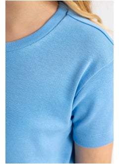 DeFacto Girl Slim Fit Knitted Short Sleeve Body  - Image 2