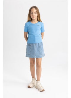 DeFacto Girl Slim Fit Knitted Short Sleeve Body  - Image 5