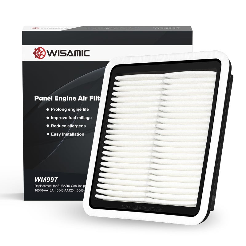 WISAMIC Engine Air Filter Compatible with Subaru Outback20052018 Forester20092018 Legacy20082018 WRX20152018 XV Crosstrek 20132015 Tribeca20062014 WM997 Replace CA9997