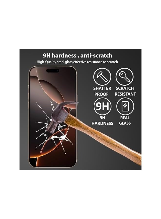 PROMASS Screen protector compatible with iPhon 16 Pro Max Screen Protector Tempered Glass [Anti-Glare][HD Full Coverage][Easy Installation][Touch Sensitive] - Image 3