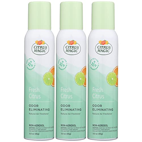 Citrus Magic Freshener Odor Eliminating Air Freshener Spray, 3 Ounce (Pack of 3), Fresh Citrus, 3 Count - Image 1