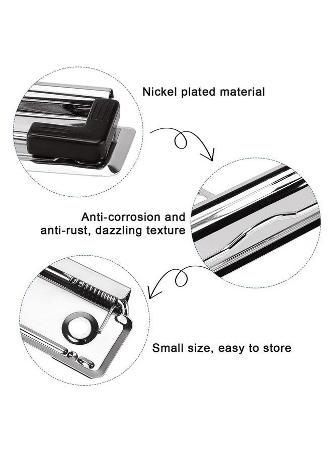 Meetory 10 Pack Mountable Clipboard Clips,Spring Loaded Surface Mount Handle with Rubber Grip and Hanging Hole - Image 3