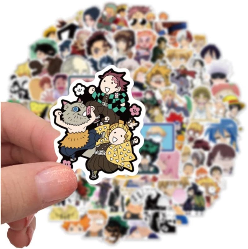 Inder 300Pcs Anime Stickers Pack, Mixed Anime Vinyl Stickers for Kids-Adults,Waterproof,Colourful Stickers for Water Bottle,Hydro Flask,Laptop,Pc,Skateboard,Luggage,Phone,Cup Etc (300P Mixed Anime) - Image 3