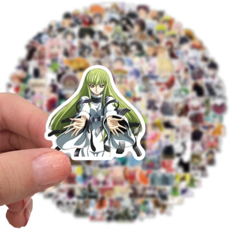 Inder 300Pcs Anime Stickers Pack, Mixed Anime Vinyl Stickers for Kids-Adults,Waterproof,Colourful Stickers for Water Bottle,Hydro Flask,Laptop,Pc,Skateboard,Luggage,Phone,Cup Etc (300P Mixed Anime) - Image 2