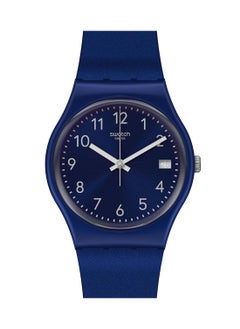 Unisex Silver In Blue Quartz Movement Water Resistant Wrist Watch - 45 Mm