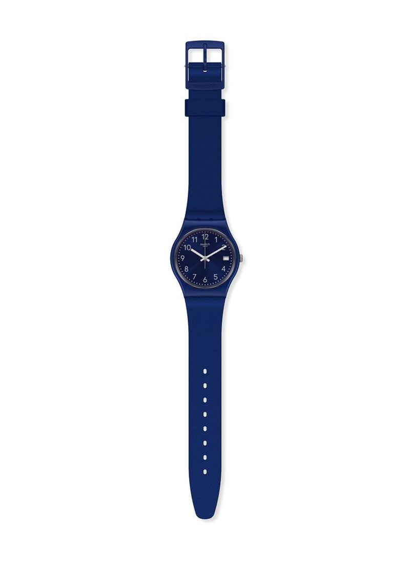 Swatch - Unisex Silver In Blue Quartz Movement Water Resistant Wrist Watch - 45 Mm - Image 1