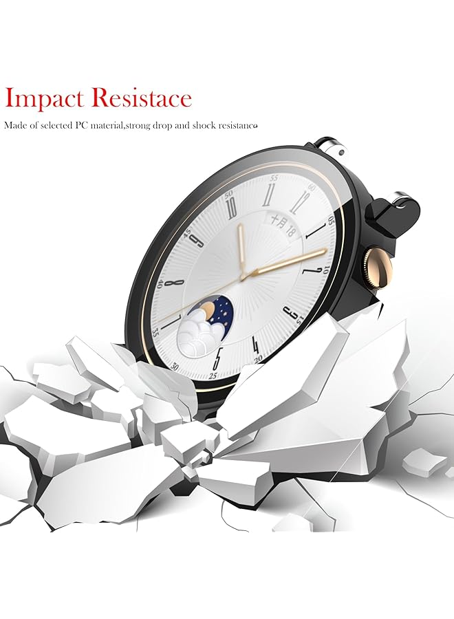 إيروريكس واقي شاشة زجاجي لساعة هواوي جي تي 4 مقاس 41 مم، غلاف زجاجي مقوى، قطعتان، غطاء حماية صلب رفيع للغاية بتغطية كاملة وخفيف الوزن ومضاد للصدمات ومضاد للخدش + زجاج مقوى - Image 2