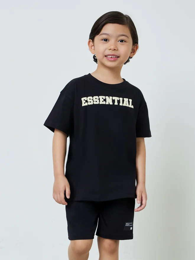 Styli Styli Boys Text Print Oversized T-Shirt