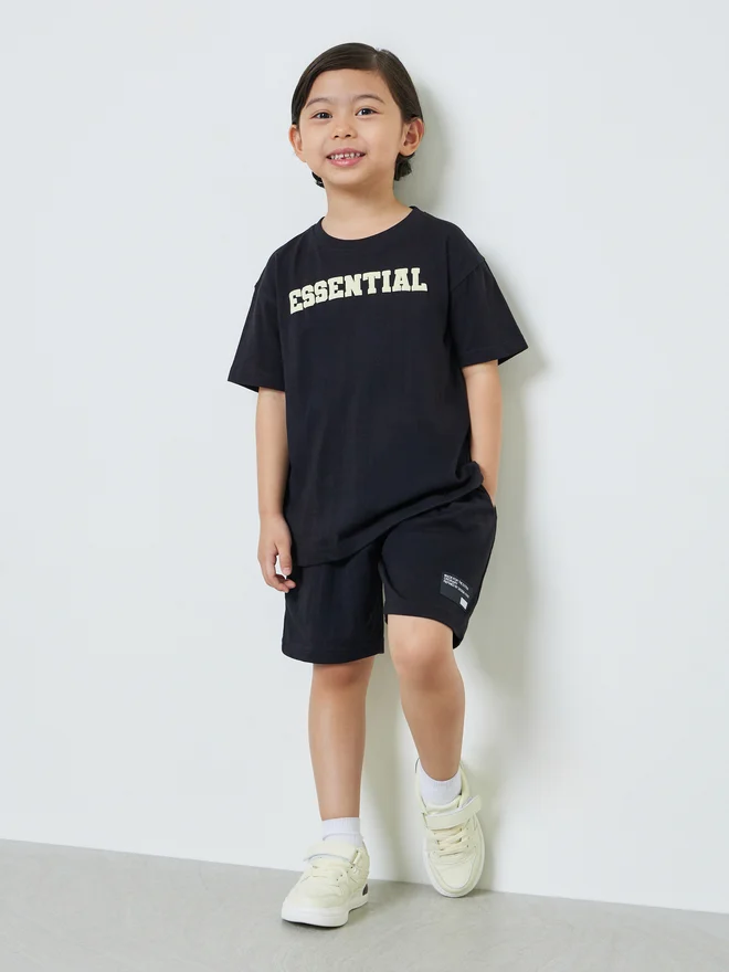 Styli Styli Boys Text Print Oversized T-Shirt