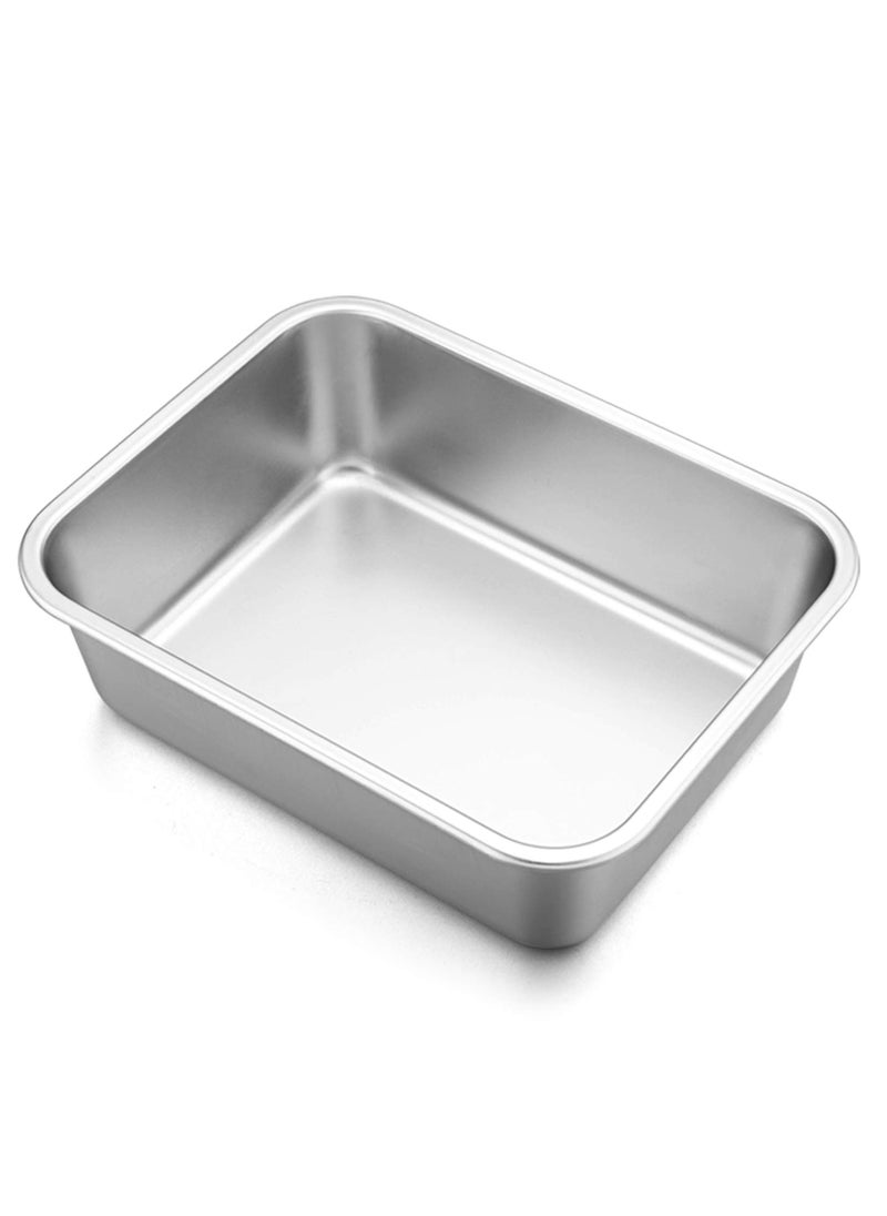 P&P CHEF PP CHEF Lasagna Pan Rectangular Cake Pan Roaster Pasta Baking Cookie Sheet Pans Stainless Steel Heavy Duty  Durable Oven  Dishwasher Safe 107 L x 32 H 