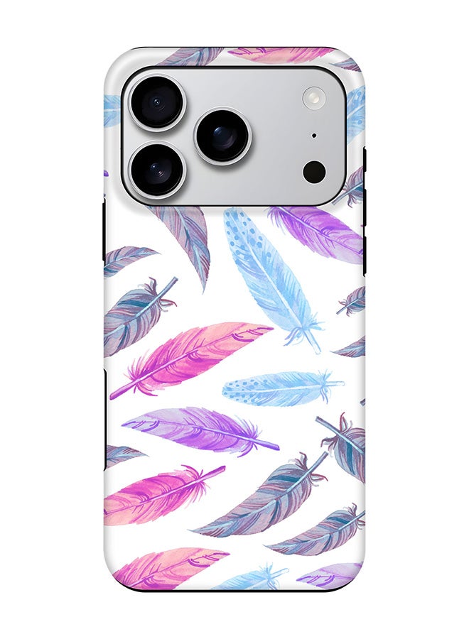 Stylizedd Tough Pro Magnetic Case for iPhone 17 Pro, Dual Layer hybrid PC + TPU Mobile Cover Matte - Feather Colors
