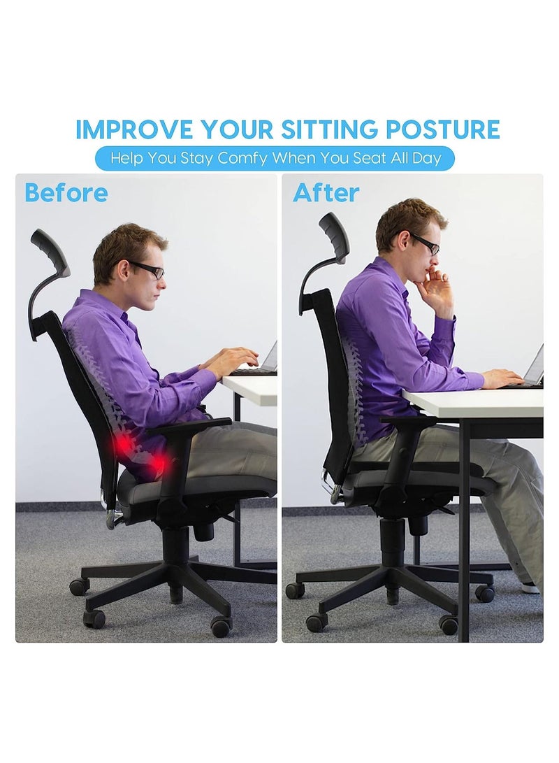 KASTWAVE Memory Foam Seat Cushion, Adjustable Non-Slip Coccyx Cushion Pain Relief Cushion for Office Chair, Wheelchair, Car Seat, Gaming And Computer Chairs  - Image 2
