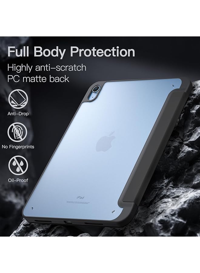 Jetech Matte Case For Ipad 10 10.9-Inch 2022 Model 10Th Generation With Pencil Holder Frosted Translucent Back Slim Stand Protective Tablet Cover Black - Image 3