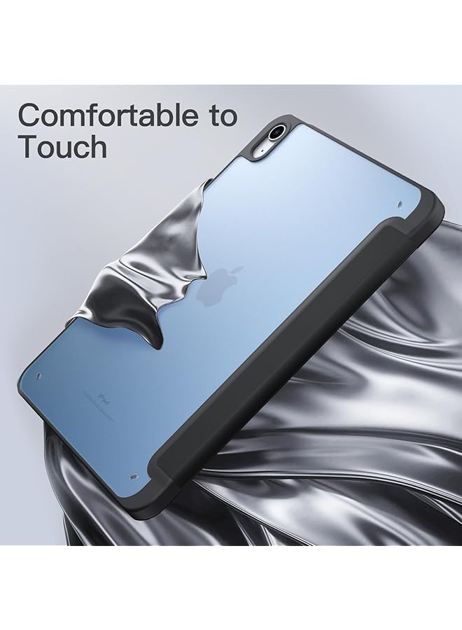 Jetech Matte Case For Ipad 10 10.9-Inch 2022 Model 10Th Generation With Pencil Holder Frosted Translucent Back Slim Stand Protective Tablet Cover Black - Image 4