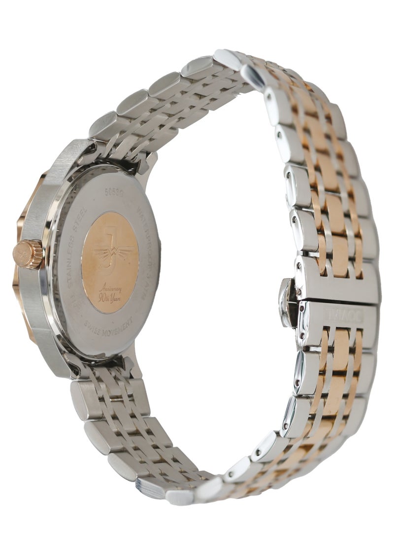 Jovial JOVIAL 5053GAMQ10E Men's Stainless Steel Watch, Brown Dial, Water Resistant, Analog, 40MM - Image 3