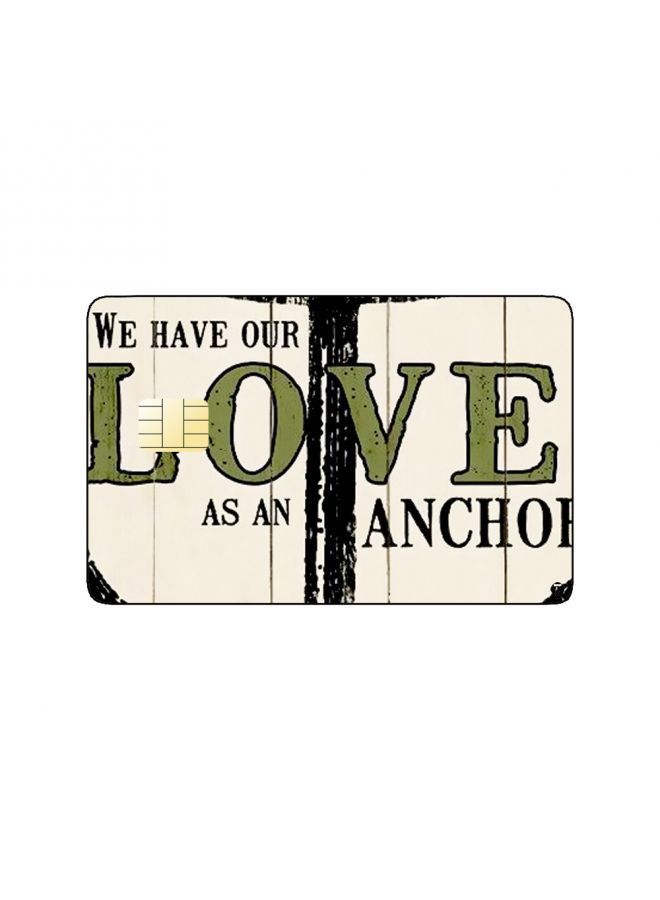 RKN PRINTED BANK CARD STICKER Aesthetic Vintage Anchor Drawing - Image 2