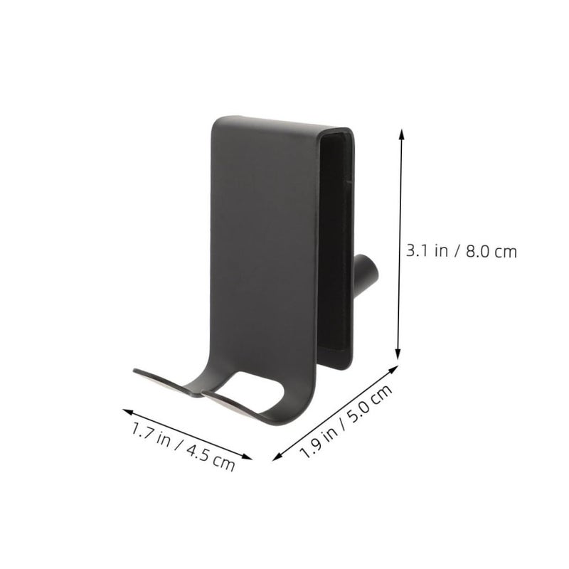 2 Pcs 304 Stainless Steel Over Glass Door Hooks Double Head Towel Hanger Black For Bathroom Shower Living Room Storage - Image 3