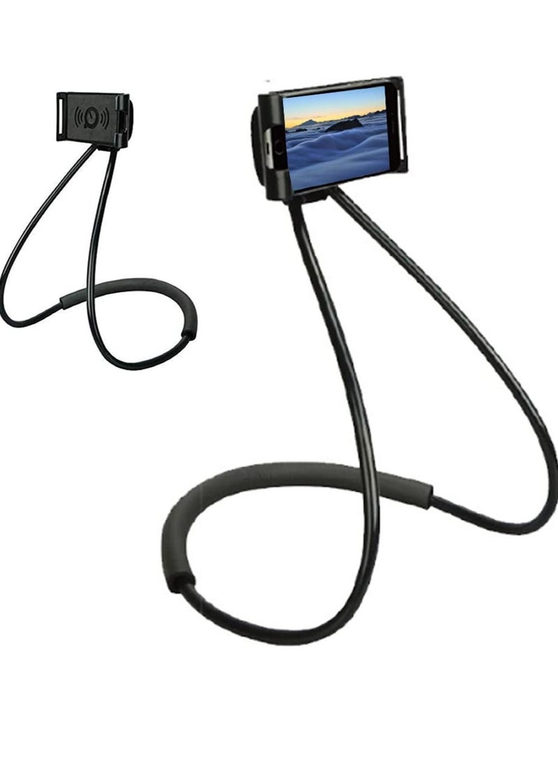 ELTRAZONE Lazy Bracket - Universal Hanging on Neck Lazy Phone Holder DIY Free Rotating Stand on Table Smart Multiple Functions Mobile Phone Mount Stand(Black) - Image 4