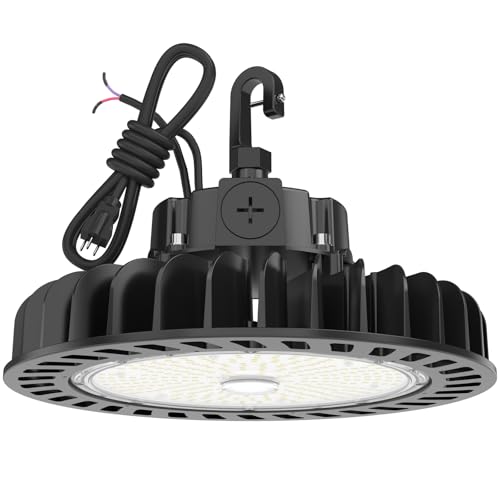 HYPERLITE UFO LED High Bay Light: 150W 21,750LM (145LM/W) 1-10V Dimmable High Bay Led Lights, UL Listed 4000K High Bay LED Lights for Shop Barn Garage, Alternative to 600W MH/HPS, 5-Year WNTY - Image 1