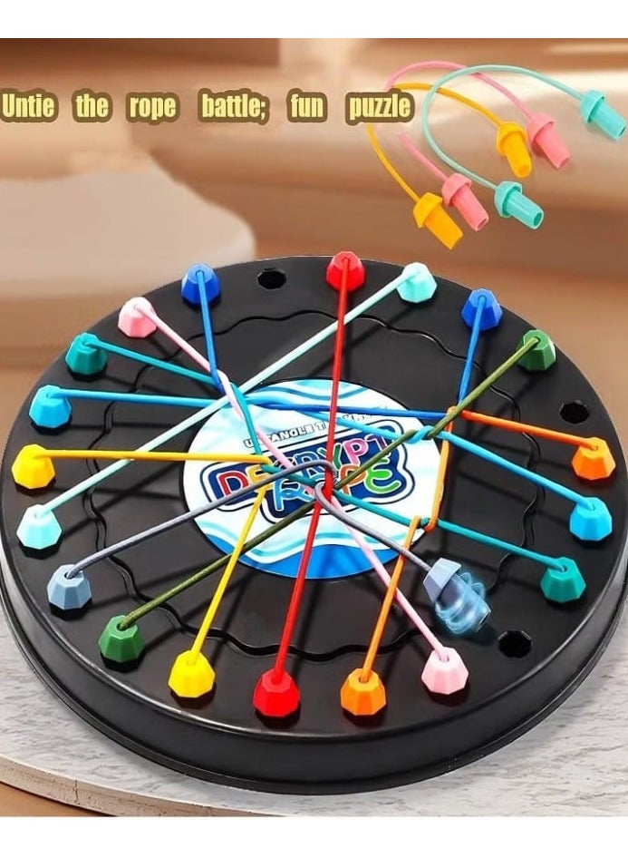 Untangling Ropes Puzzle Game - Logic and Strategy Training, Family-Friendly Knot Challenge with Adjustable Difficulty, Portable Travel Brain Game - Image 2