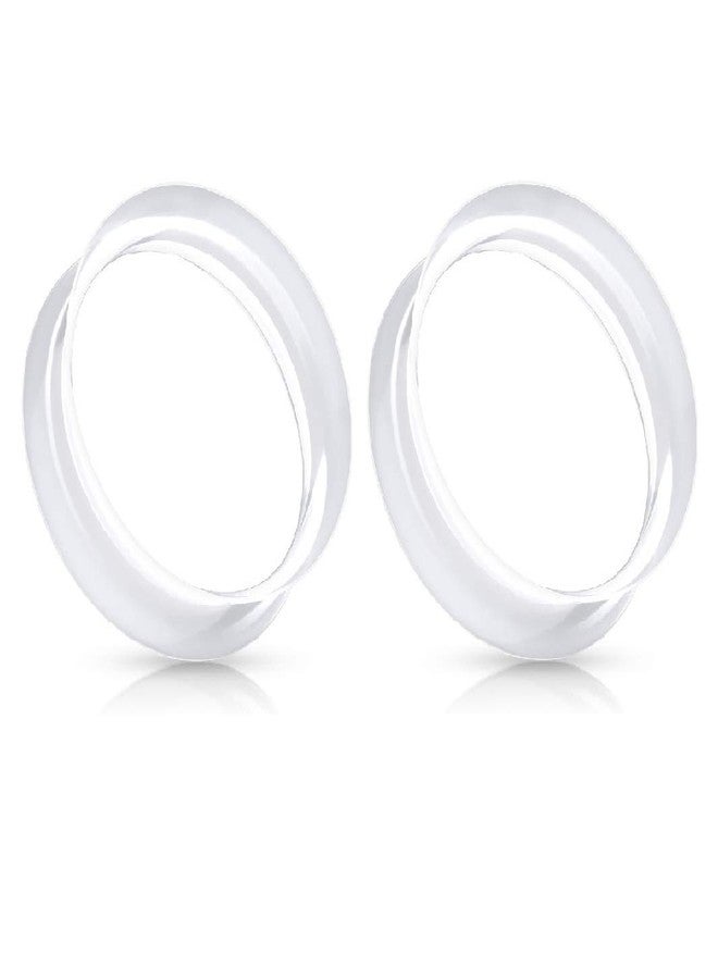 Pierced Owl Clear Ultra Thin Silicone Double Flared Saddle Tunnels, Sold as a Pair (10mm (00GA)) - Image 1