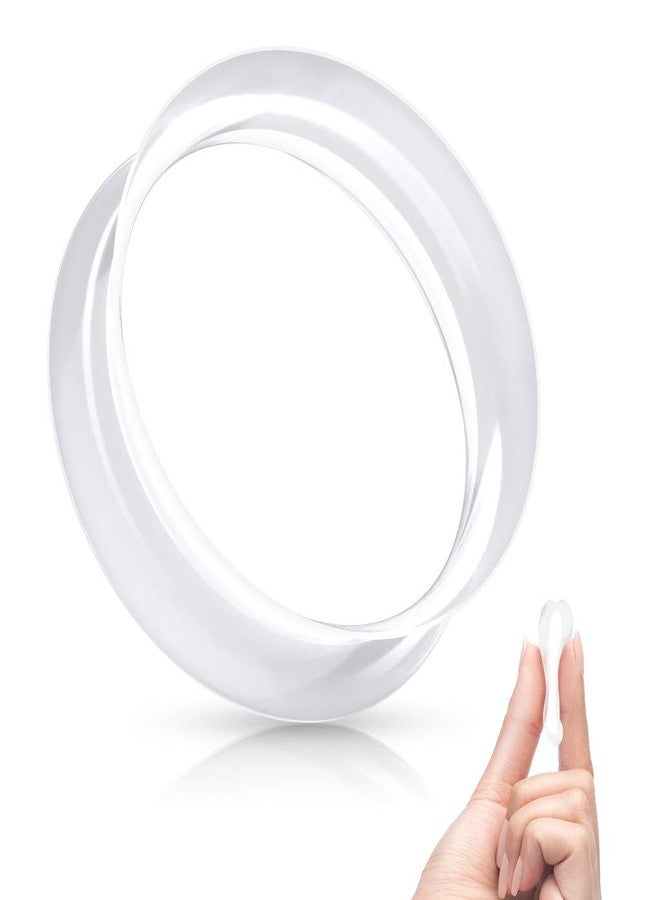 Pierced Owl Clear Ultra Thin Silicone Double Flared Saddle Tunnels, Sold as a Pair (10mm (00GA)) - Image 2