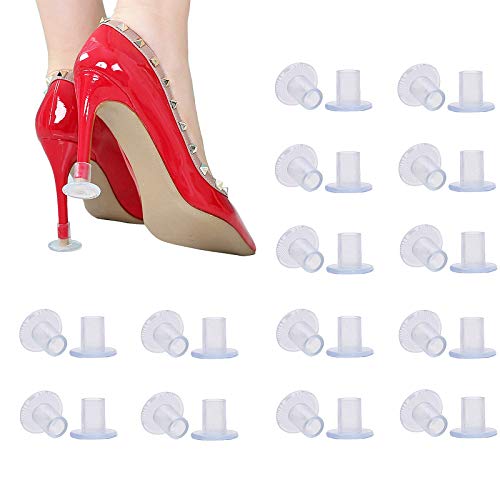 TKMOS 30 Pairs Clear High Heel Protectors for Shoes, Stoppers for Walking on Grass, Small/Middle/Large - Image 1