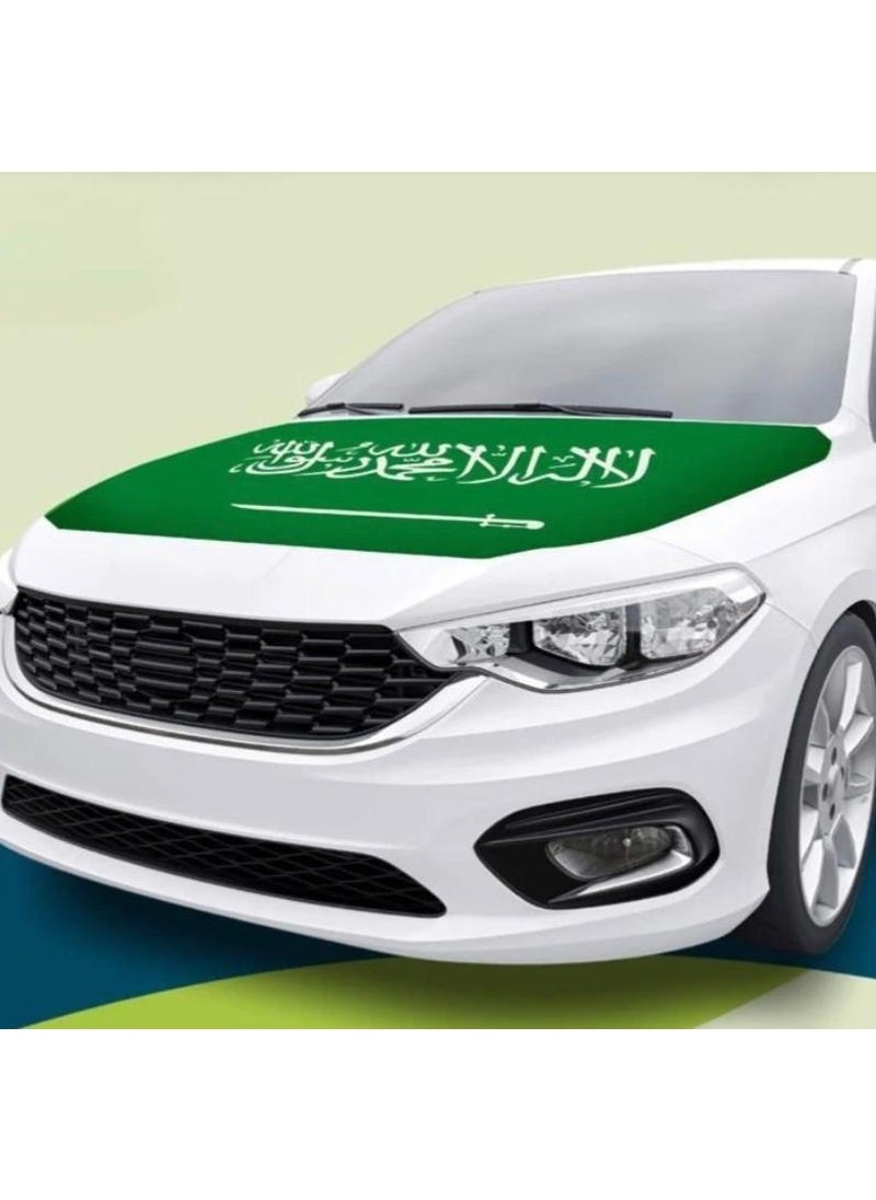 MARAH TOYS - Car Flag, Saudi Flag On The Car, Car Hood Cover For Saudi National Day, Large Size Suitable For All Cars - Image 1