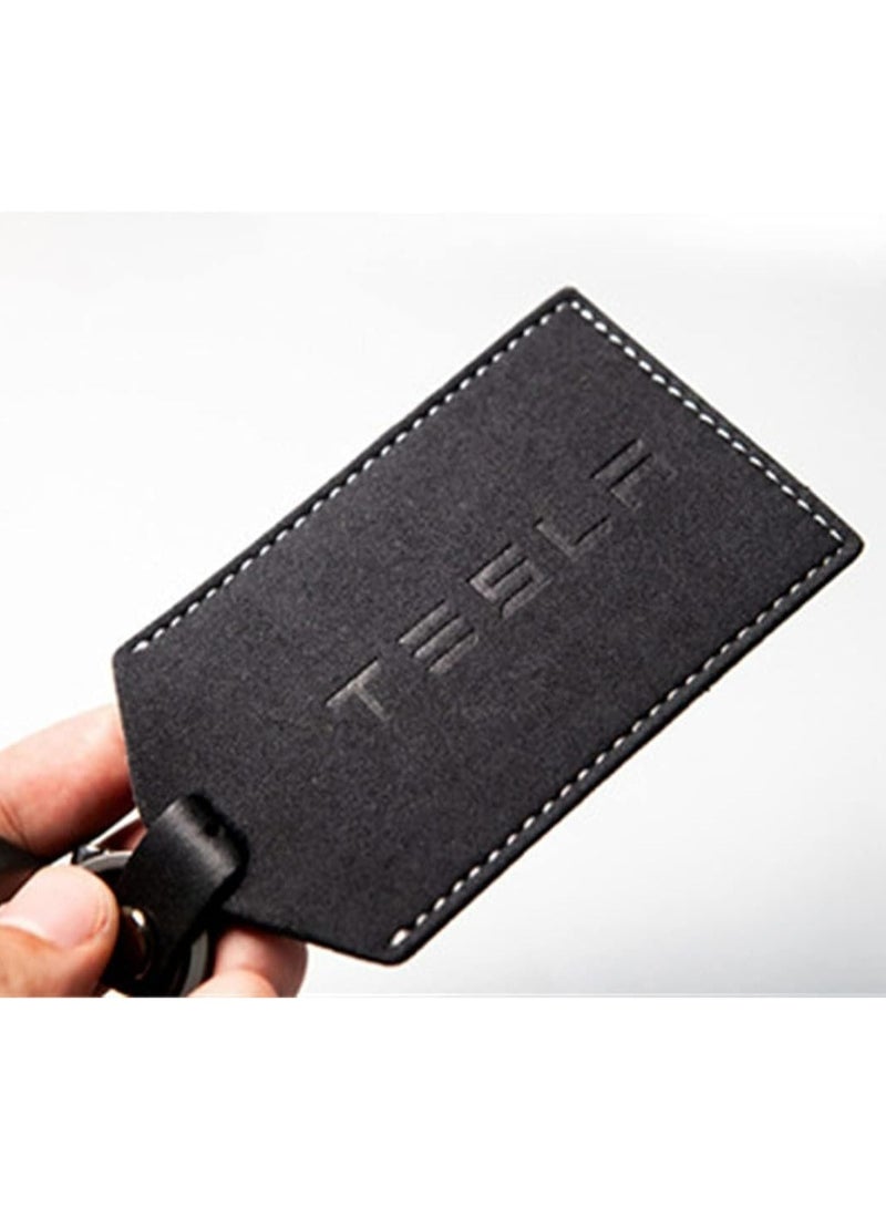 Oasisgalore Key Card,  Key Card Holder Artificial suede Protector Cover Keychain Accessories for Tesla Model 3, Model Y (Black) - Image 4