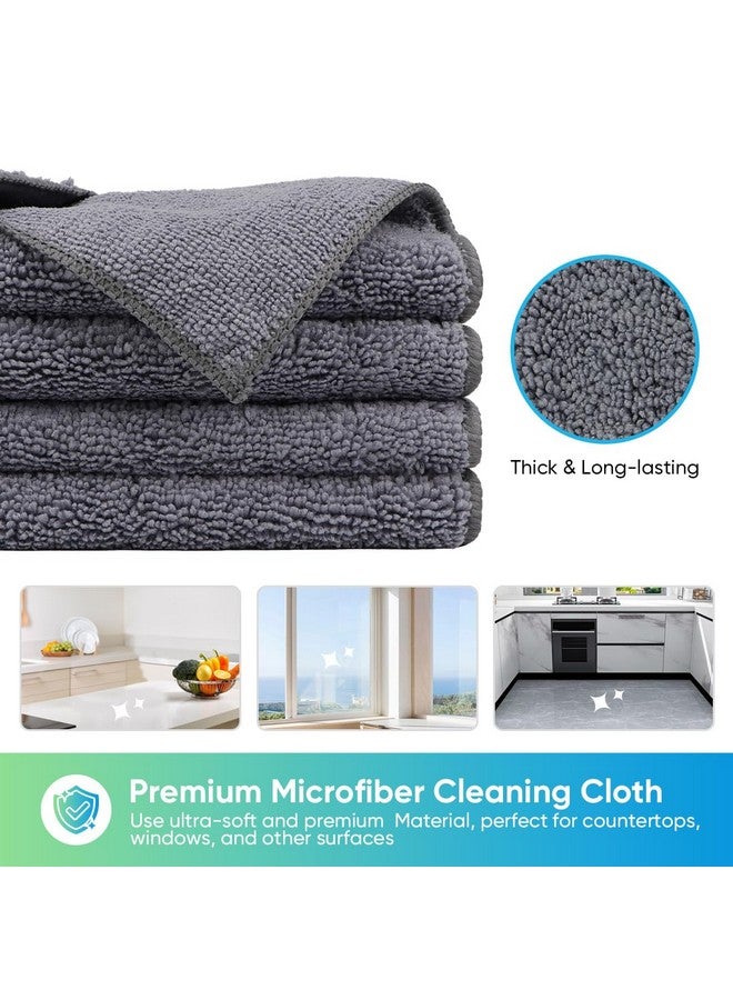 Showstopper HOMEXCEL Microfiber Cleaning Cloth, 12 Pack Premium Microfiber Towels for Cars, Lint Free, Scratch-Free, Highly Absorbent, Reusable Cleaning Rags for Car, 11.5"X11.5" Grey - Image 2