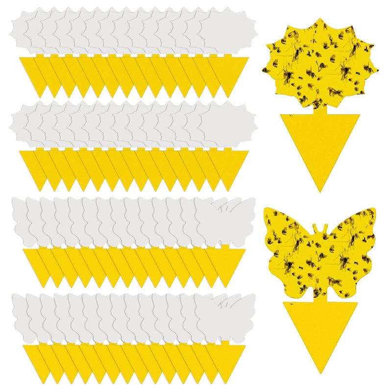Cleanuper 58 Pack Flying Insect Traps for Plants â€“ Yellow Sticky Traps for Gnat, Fly & Flying Bug, Indoor Outdoor Flying Bug Catcher for Pots, Garden & Kitchen, Kid & Pet Safe, Non-Toxic (58 Pcs Original) - Image 1
