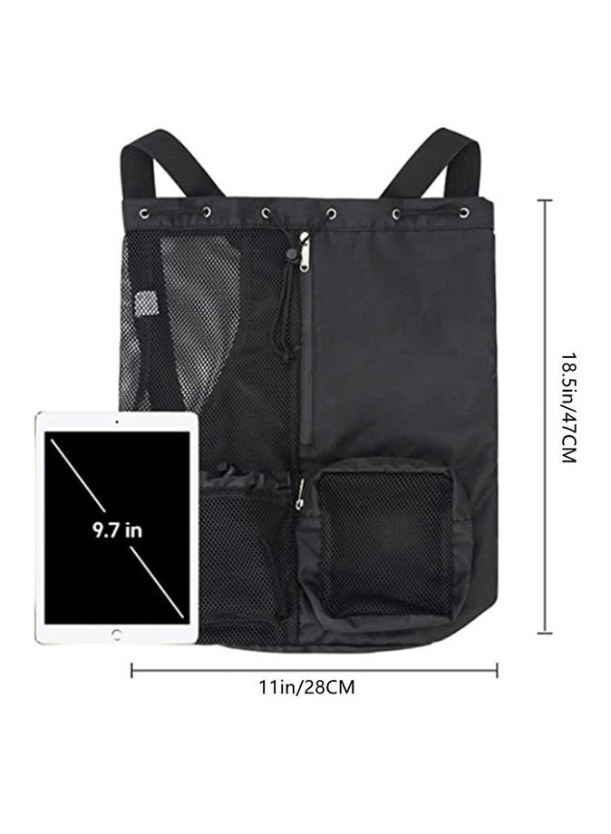 Generic Mesh Swim Bag Drawstring Backpack with Wet Pocket  Beach Backpack for Swimming, for Swimming, Gym, and Workout Gear - Image 3