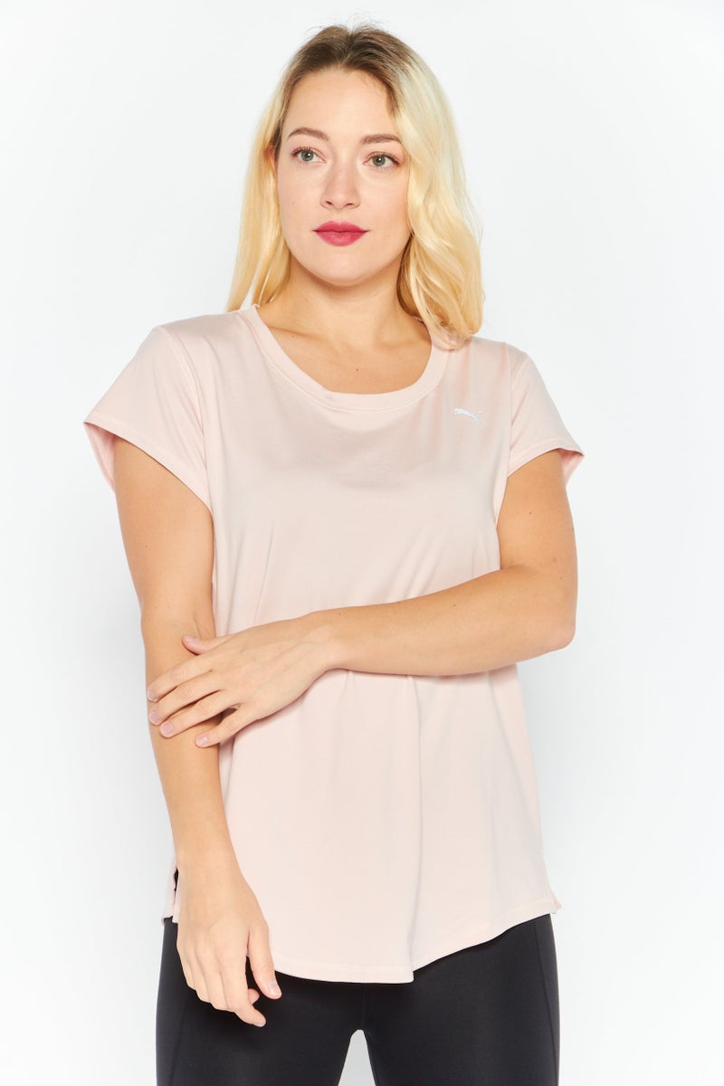 PUMA Women Sportswear Fit Short Sleeve Training Top, Pink - Image 1