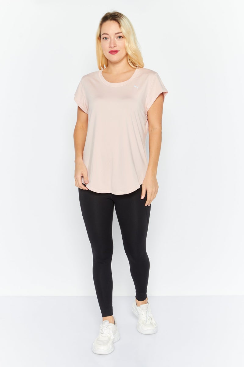 PUMA Women Sportswear Fit Short Sleeve Training Top, Pink - Image 4
