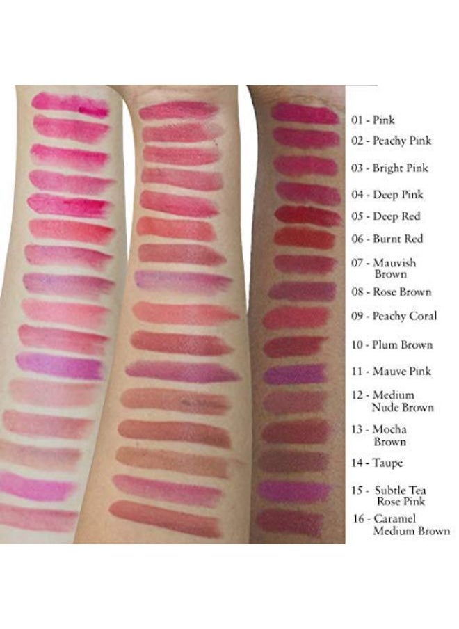 Just Herbs Ayurvedic Creamy Matte Lipstick For Moisturized Lips - Parabens & Chemical Free 06 Burnt Red (Half - Size) 1.8Gm  - Image 5
