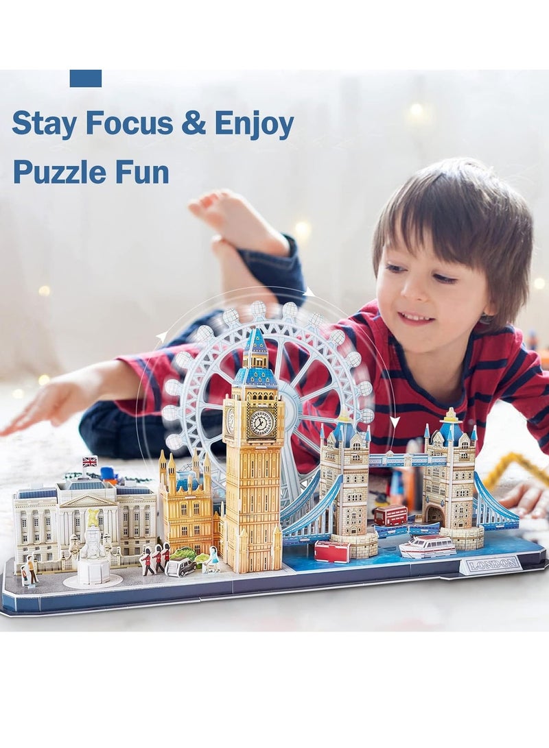 SYOSI 3D Puzzles for Kids Ages 8 10 London City STEM Projects Arts Crafts 3D Architecture Crafts for Girls Ages 8 12 3D Puzzle Birthday Gifts for 8 Year Old Girls - Image 2