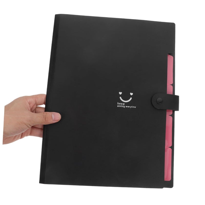 A4 Plastic File Folder 5 Pocket Organizer for School Office Home Documents - Image 4