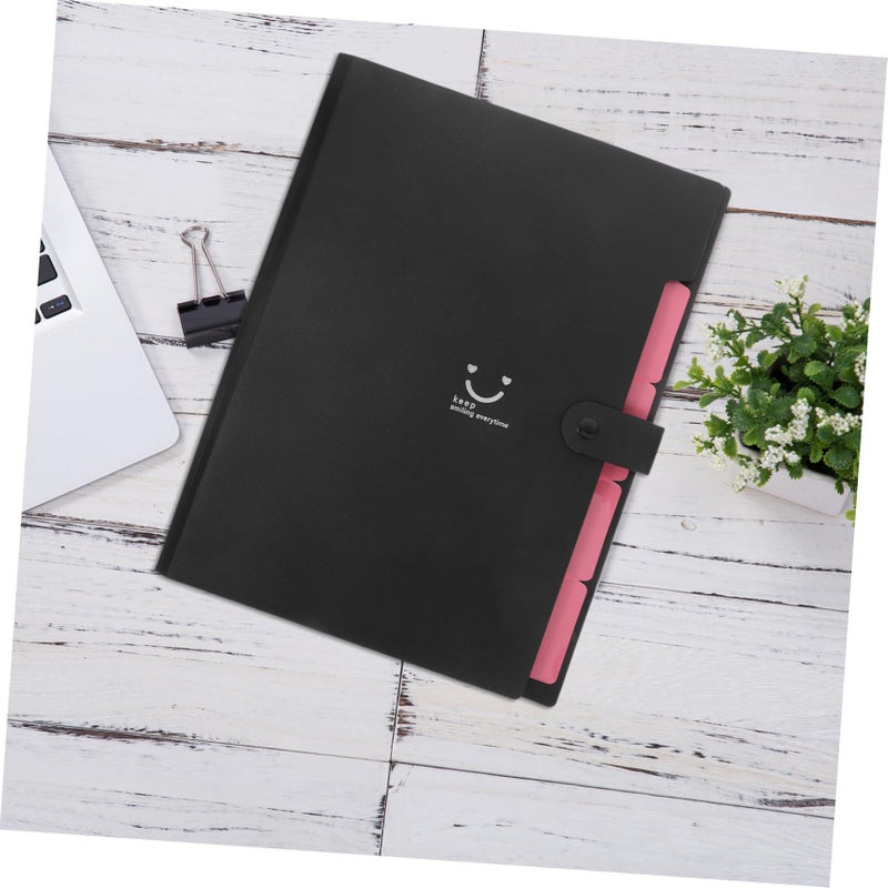 A4 Plastic File Folder 5 Pocket Organizer for School Office Home Documents - Image 5