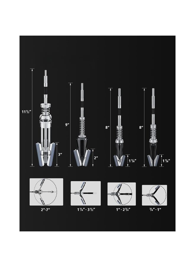 Generic Cylinder Hone Tool Set with Tool Box, Adjustable Engine Cylinder Honing Tool for Sizes 3/4" to 7" Cylinders, 1-1/8", 3" and 4" Diameters with Extra Replacement Honing Stones  - Image 2
